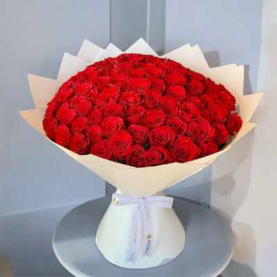 100 Red Roses Bouquet